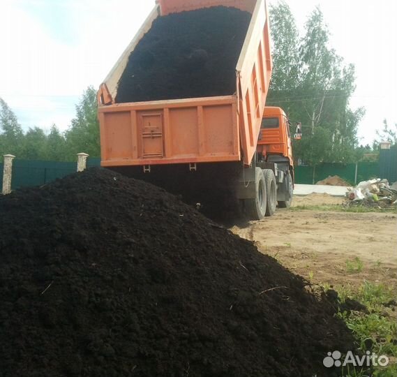 Чернозем доставка по 10 куб.м, 20 куб.м