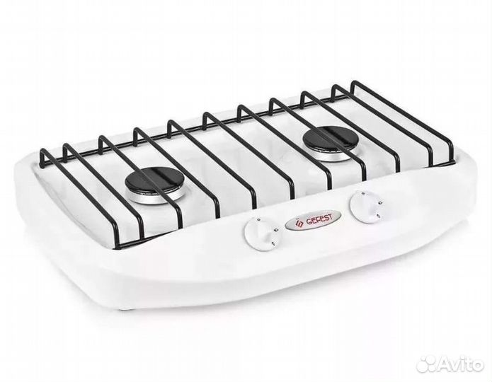 Настольная газовая плитка Гефест 2х конфорочная
