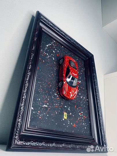 Картина с авто моделью Ferrari bburago