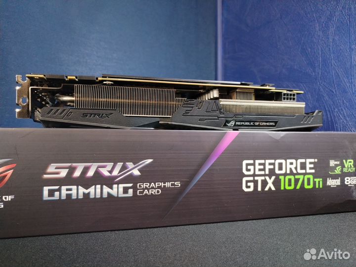 Видеокарта GTX 1070 Ti 8 Gb Asus Rog Strix Gaming