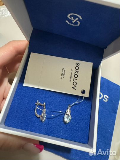 Серьги серебро 925 probe