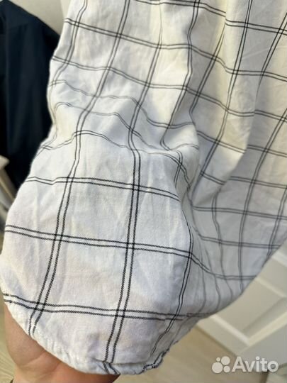 Белая рубашка в клетку H&M