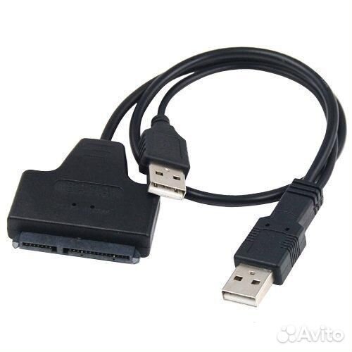 Кабель USB в SATA hdd 2.5 7+15 pin