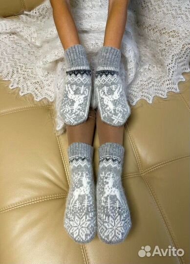 Шерстяные носки женские Пуховые носки Следки