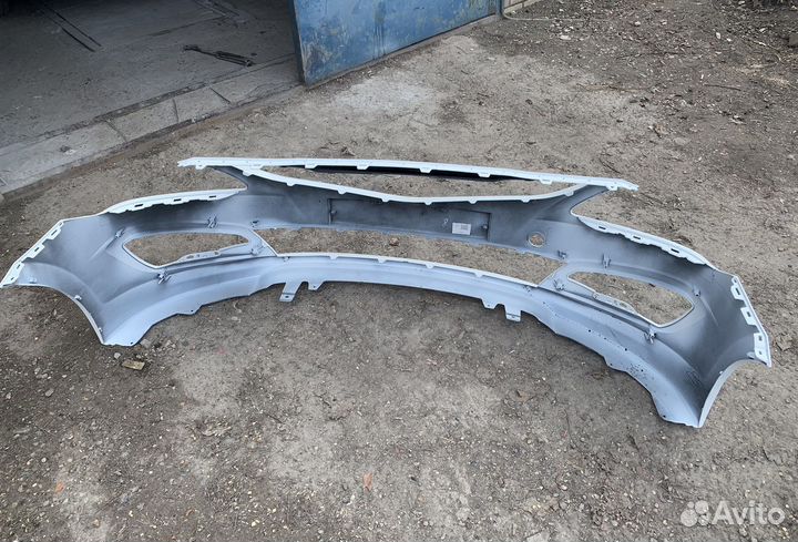 Бампер передний Hyundai Solaris Белый 2014-2017