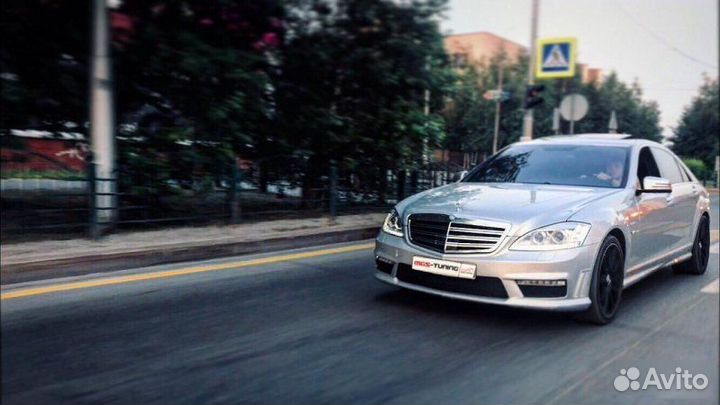 Обвес с фарами и зрекалами S-class S63 AMG w221