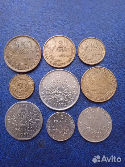 Монеты Франции с колониями