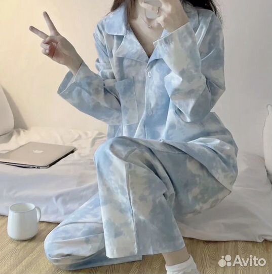 Пижама со штанами и рубашкой комплект для девушек