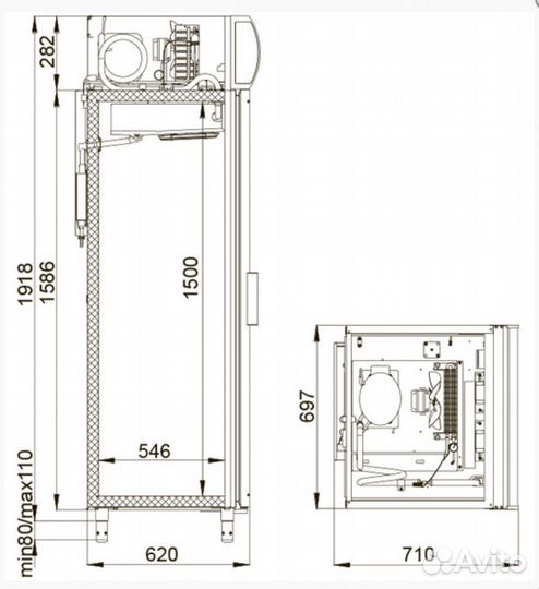 Холодильный шкаф polair DM105-S