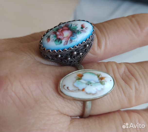 Бижутерия винтаж- палех, финифть и пр