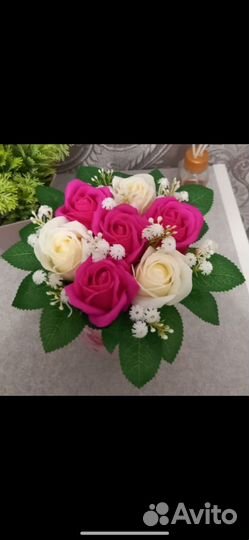 Мыльные букеты ручной работы