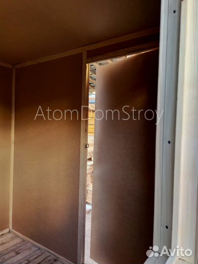 Вагончик бытовка строительная с установкой