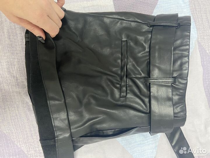 Шорты кожаные zara