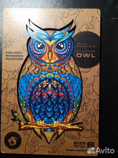 Деревянный пазл - сова. Wooden pazzle - owl