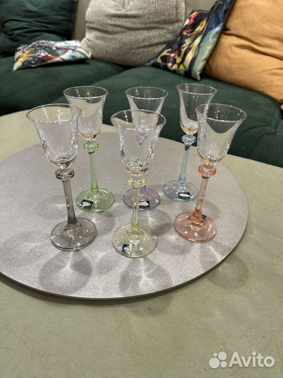 Бокалы Crystalite Bohemia, 6 шт, 60 мл, новые