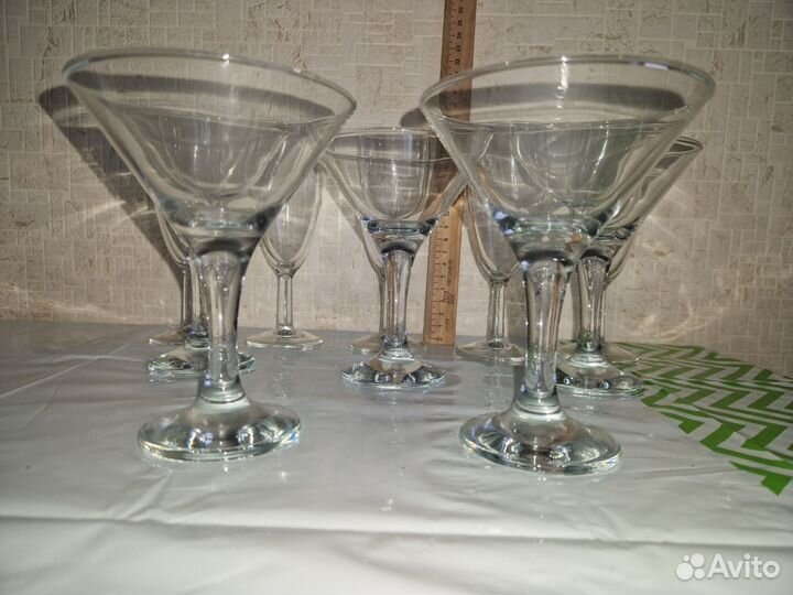 Бокалы для вина и шампанского -по 5шт