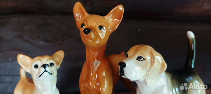 Фарфоровые статуэтки собаки афз