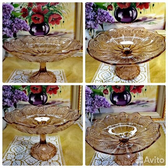 Посуда, карамельное стекло. Винтаж