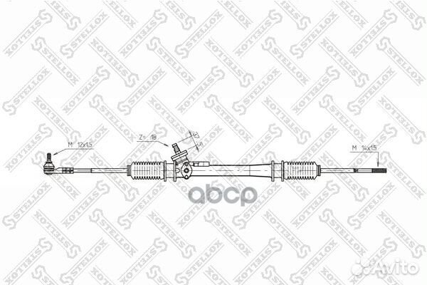 00-35025-SX рейка рулевая мех-ская 51944, с тя