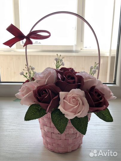 Мыльные букеты из роз и сладкие букеты