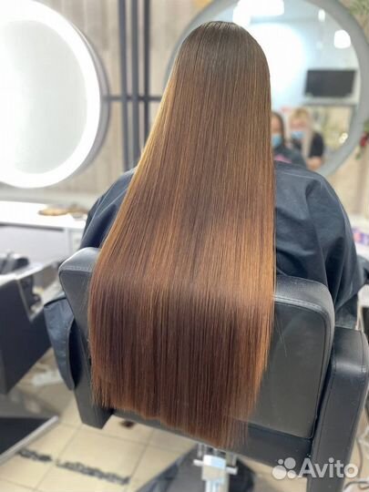 Кератиновое выпрямление волос