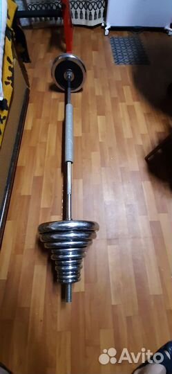 Штанга хромированная Гриф Блины Torneo