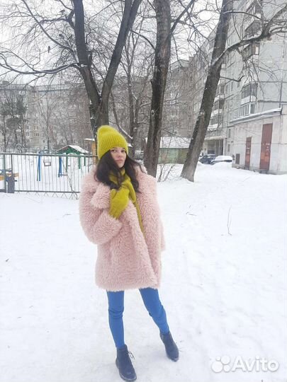 Комплект шапка, бактус и варежки из пуха норки