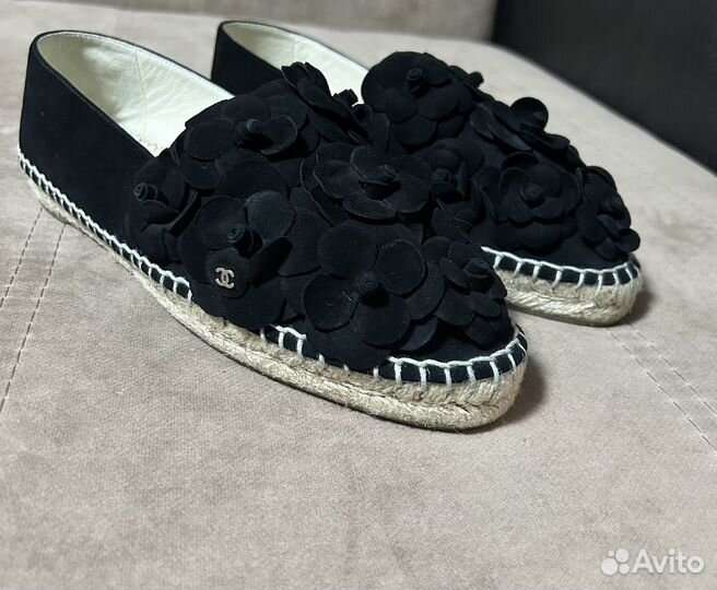 Эспадрильи Chanel замшевые