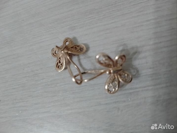 Золотые серьги 583 пробы