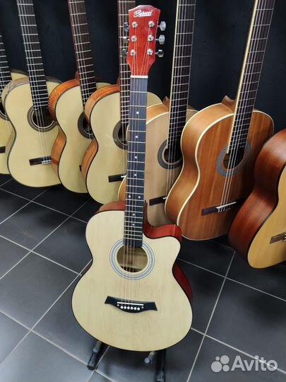 Акустическая гитара Натуральная 40’ Новая глянец