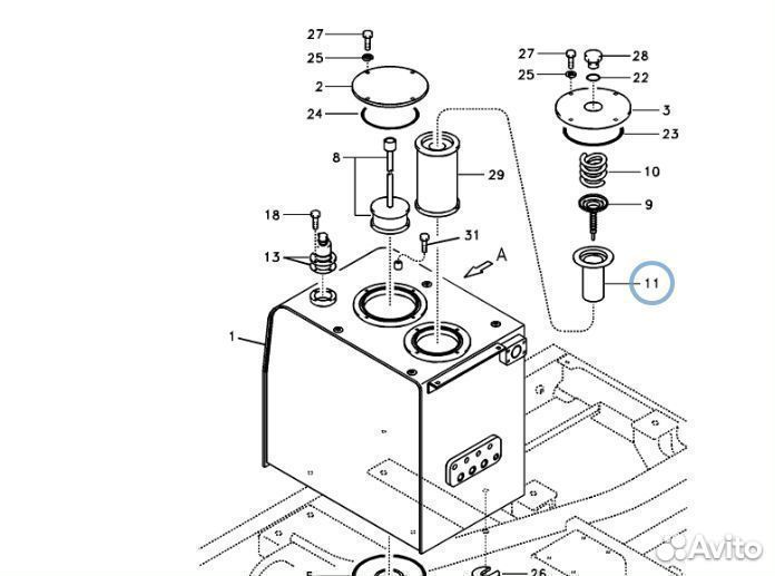Сетка гидробака Экскаватор Volvo ec210blc