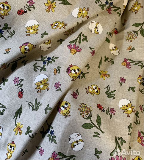 Льняные ткани набивные в рулонах шир. 150 и 220 см