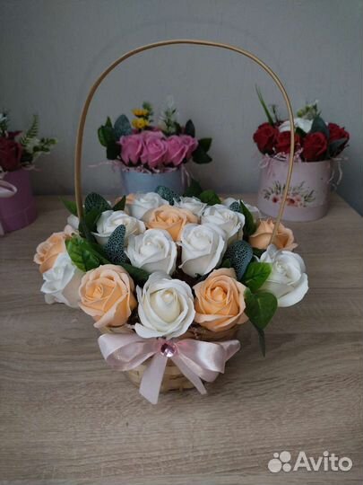 Букет из мыльных цветов