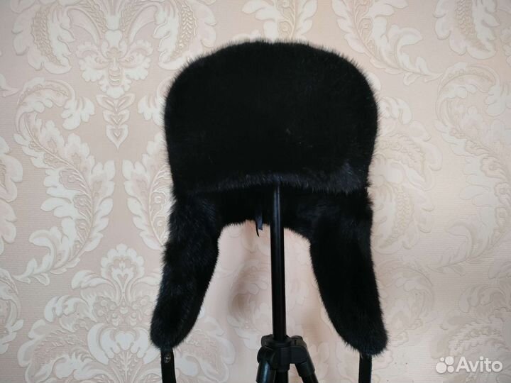 Норковая шапка мужская ушанка