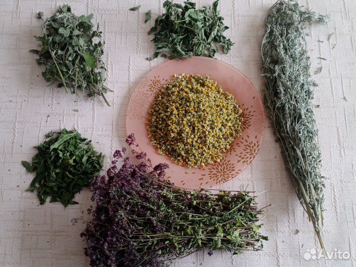 Ромашка мелисса мята душица