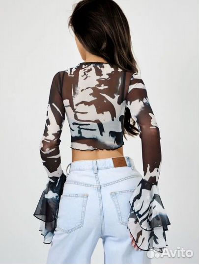 Сетчатый топ y2k