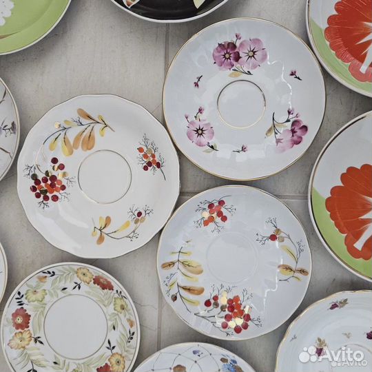 Различные блюдца тарелки Лфз Дулево Вербилки Чудов
