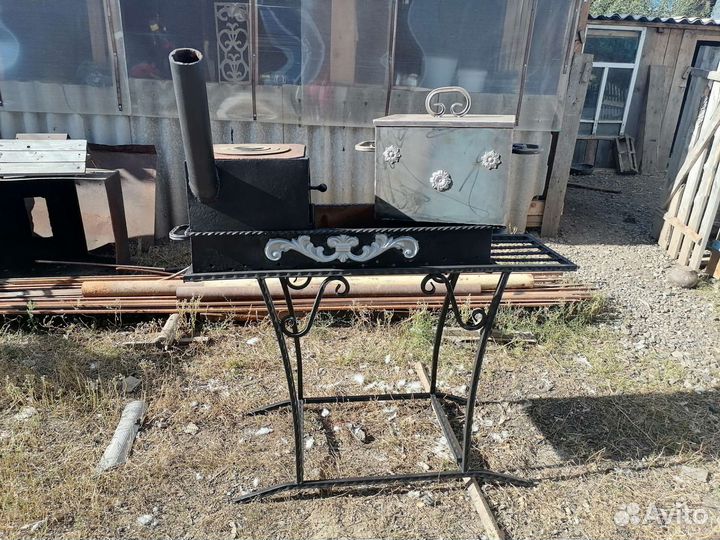 Мангал коптильня казан