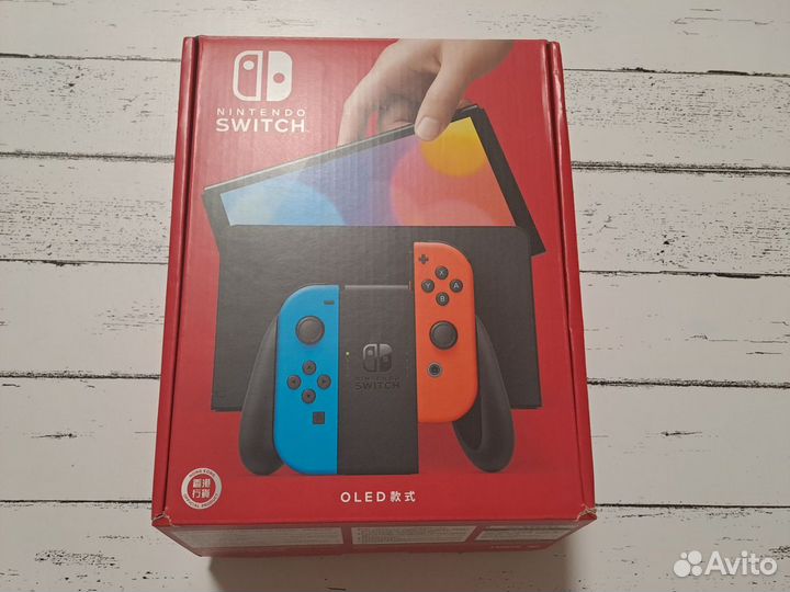 Nintendo switch oled новая (чип + 256гб)