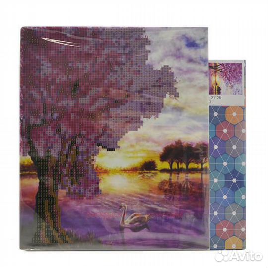 Алмазная мозаика 21x25 Каменный домик у реки