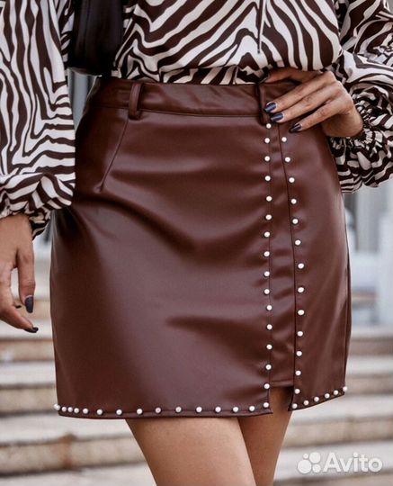 Кожаная юбка