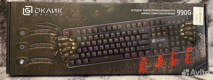 Механическая клавиатура Оклик 990G
