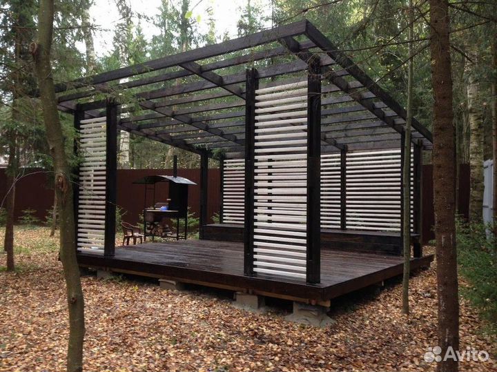 Беседка открытая лофт