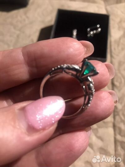 Серебряный комплект с ониксом