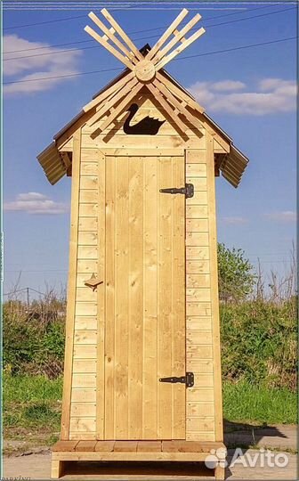 Уличный туалет деревянный KDR