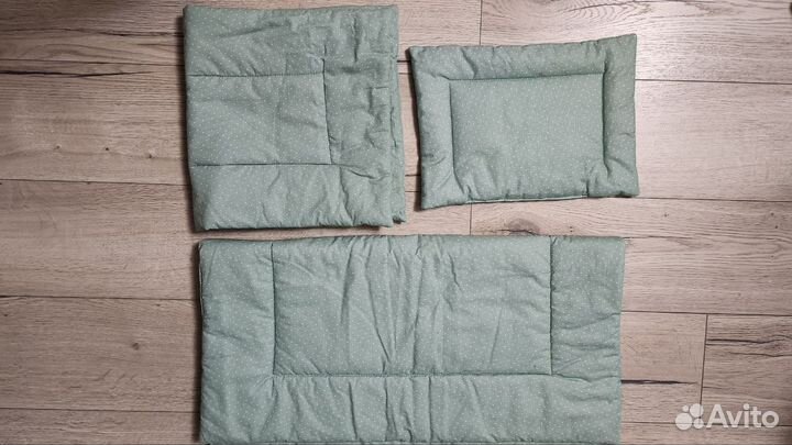 Комплект в коляску подушка матрас одеяло