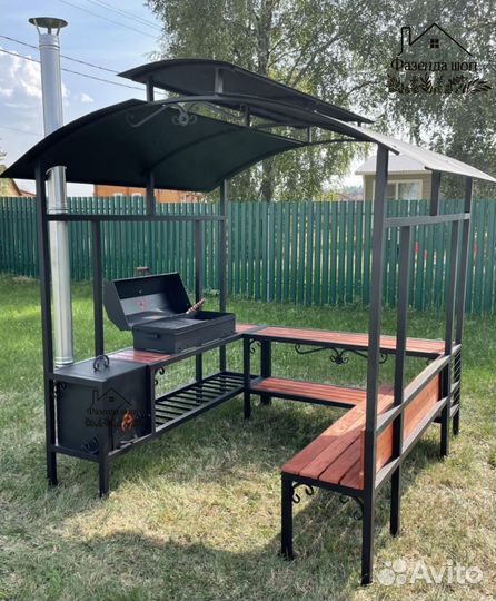 Мангал loft с крышей
