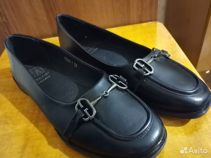 Туфли женские 39 размер чёрные искусственная кожа