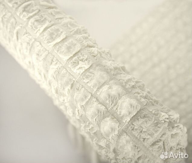 Чехол на стул со спинкой универсальный, Кремовый