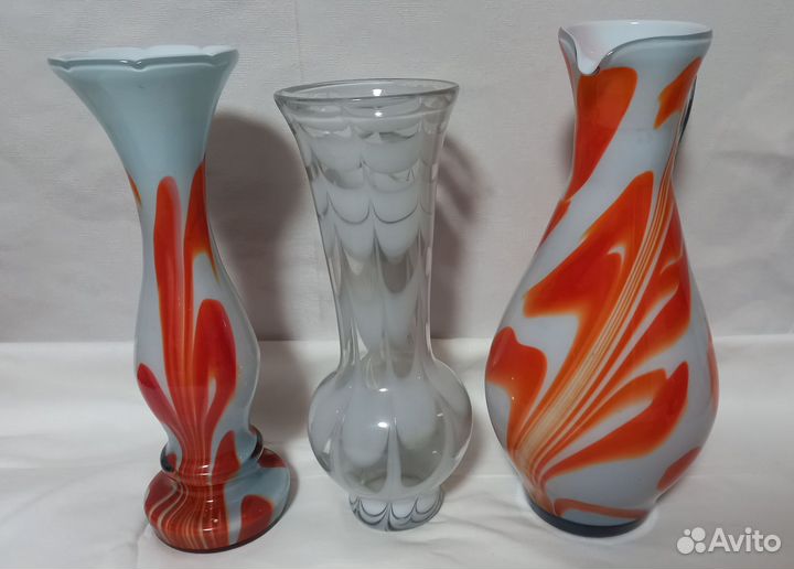 Кувшины и графины цветное стекло СССР